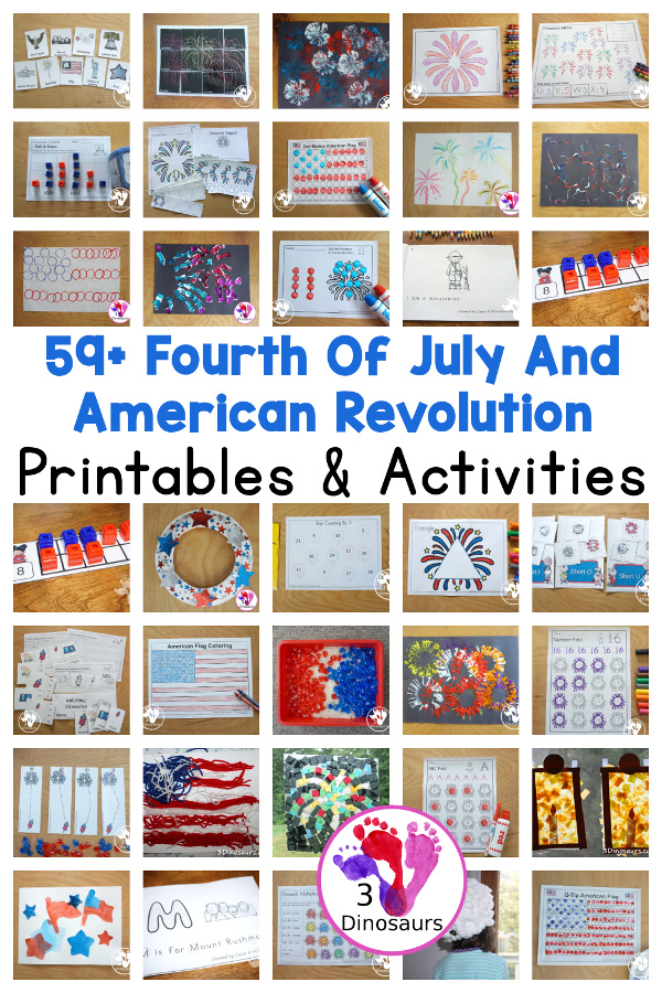 4th Of July And American Revolution Activities & Printables - 3Dinosaurs.com