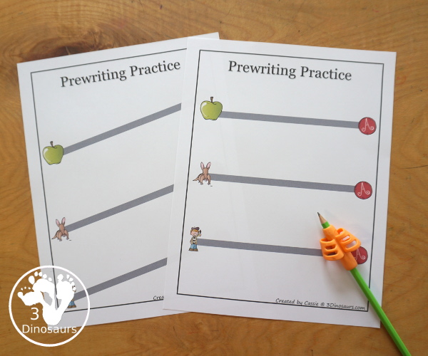 Free Alphabet Stomping Phonics A Tot-Preschool Pack - a fun letter pack with Prewriting, which is different, matching and puzzles all working on the Letter A. An easy, fun learning pack for the Letter A. - 3Dinosaurs.com. - 3Dinosaurs.com