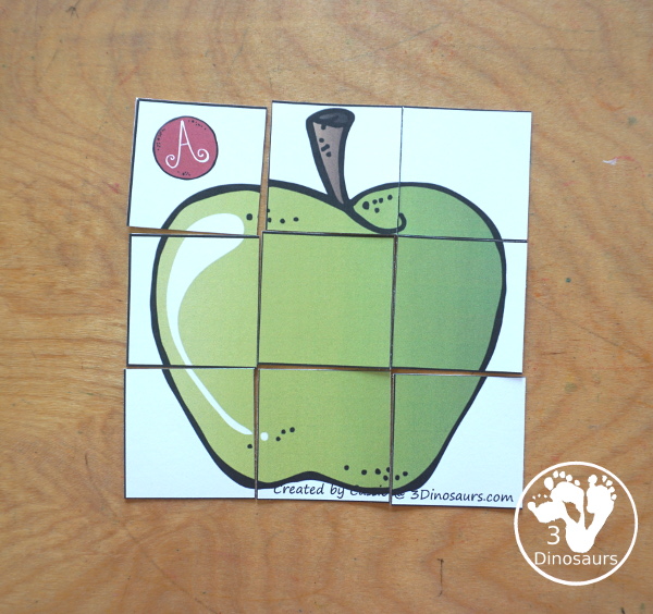 Free Alphabet Stomping Phonics A Tot-Preschool Pack - a fun letter pack with Prewriting, which is different, matching and puzzles all working on the Letter A. An easy, fun learning pack for the Letter A. - 3Dinosaurs.com. - 3Dinosaurs.com