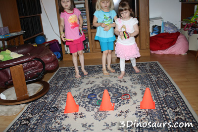 Ring Toss Using Olympic Ring Colors