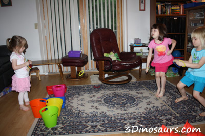 ORing Toss Using Olympic Ring Colors