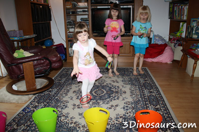 Ring Toss Using Olympic Ring Colors