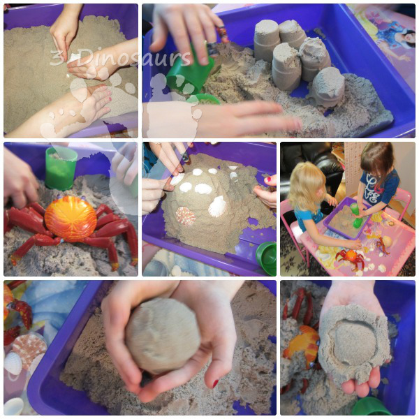 Beach Sensory Bin - 3Dinosaurs.com