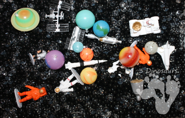 Space Water Bead Sensory Bin - 3Dinosaurs.com