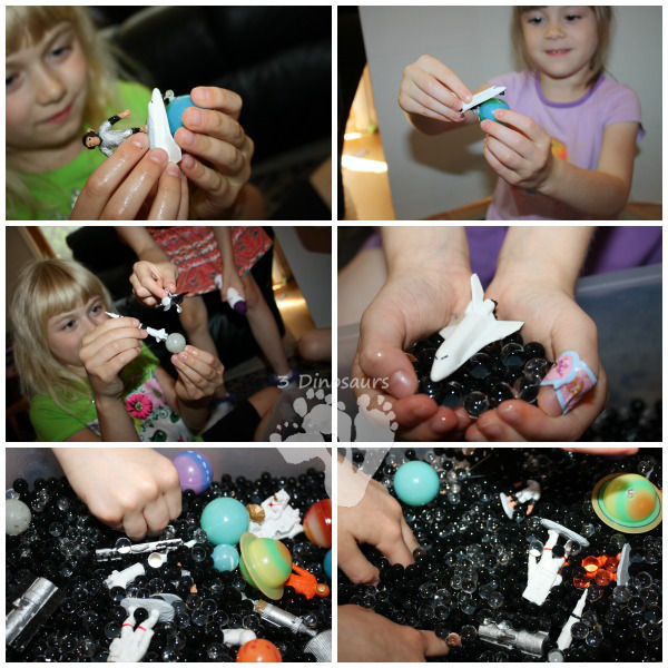 Space Water Bead Sensory Bin - 3Dinosaurs.com