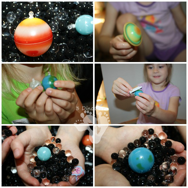 Space Water Bead Sensory Bin - 3Dinosaurs.com