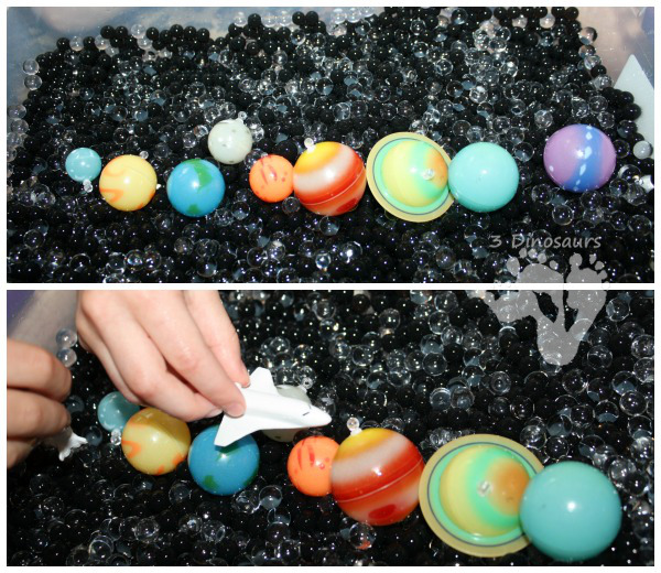 Space Water Bead Sensory Bin - 3Dinosaurs.com