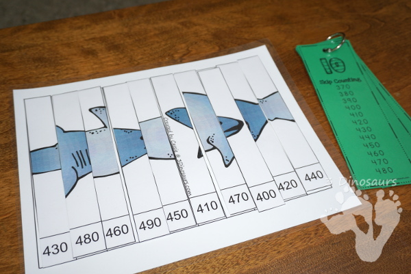 Free Fun Space Skip Counting by 10 Puzzles - 4 pages of puzzles with template - 3Dinosaurs.com