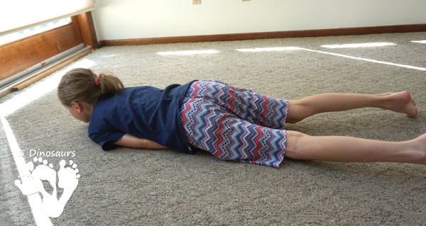 4 Gross Motor Activities on  Your Stomach - a great way to work on building stomach gross motor skills and having fun - 3Dinosaurs.com