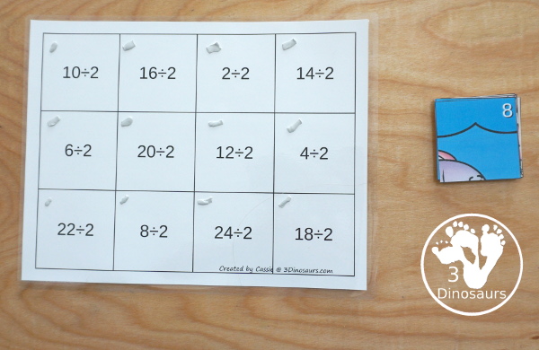 Hands-On Learning with Ocean Themed Division Puzzles -11 puzzles and mats to work on division from 2 to 12 with a fun way to learn. - 3Dinosaurs.com