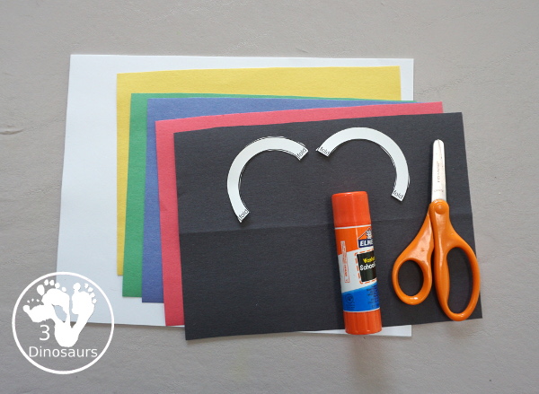 Olympic Ring Cutting Craft for Kids - a simple way to make an Olympic Flag for kids - 3Dinosaurs.com