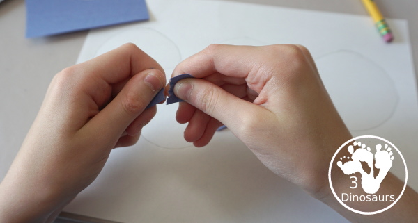 Torn Paper Olympic Rings Craft - is a simple and easy craft that kids can make for the Olympics with torn paper to make the rings. - 3Dinosaurs.com