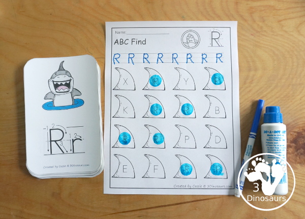 Free SHARK ABC and Number Wall Cards - with 26 alphabet cards with uppercase and lowercase letters and number wall cards with numbers from 0 to 20 with matching shark fins for counting - 3Dinosaurs.