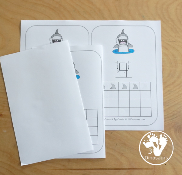 Free SHARK ABC and Number Wall Cards - with 26 alphabet cards with uppercase and lowercase letters and number wall cards with numbers from 0 to 20 with matching shark fins for counting - 3Dinosaurs.