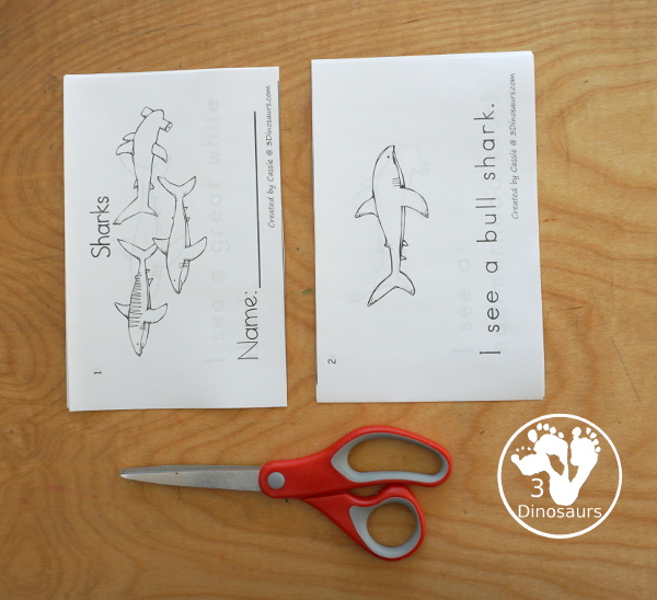 Free Shark Easy Reader Book - how to make an easy reader book. - 3Dinosaurs.com