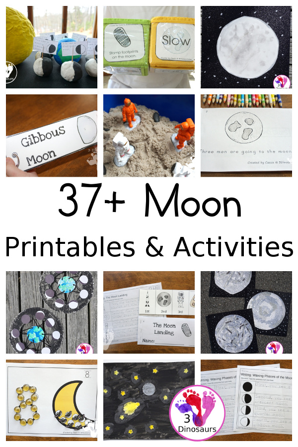 Moon Activities & Printables on 3Dinosaurs.com