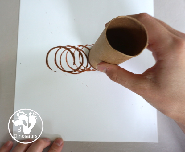 Paper Roll Torch Painting - a simple painting made with paper rolls and paint to make a Torch for the Olympics - 3Dinosaurs.com