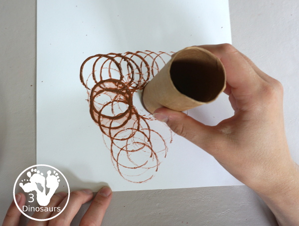 Paper Roll Torch Painting - a simple painting made with paper rolls and paint to make a Torch for the Olympics - 3Dinosaurs.com