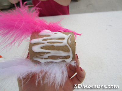 Peacock glue on feathers