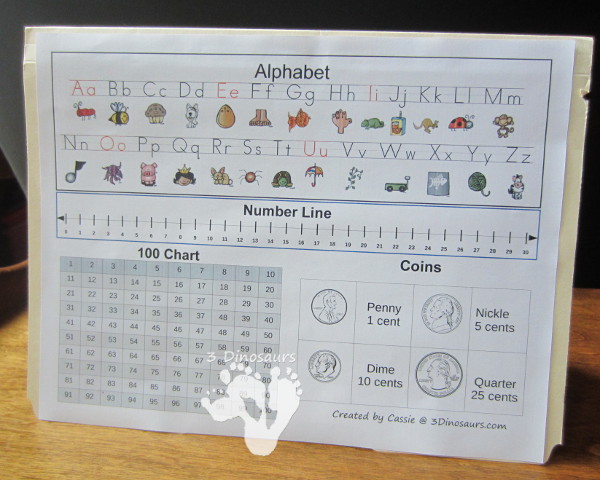 Back to School Printables - Blog Hop - 3Dinosaurs.com