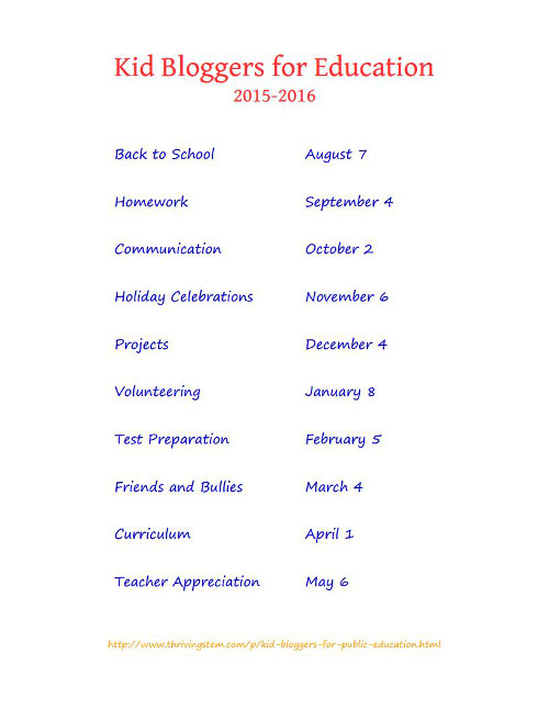 Kid Bloggers for Education: Monthly Blog Hop - 3Dinosaurs.com