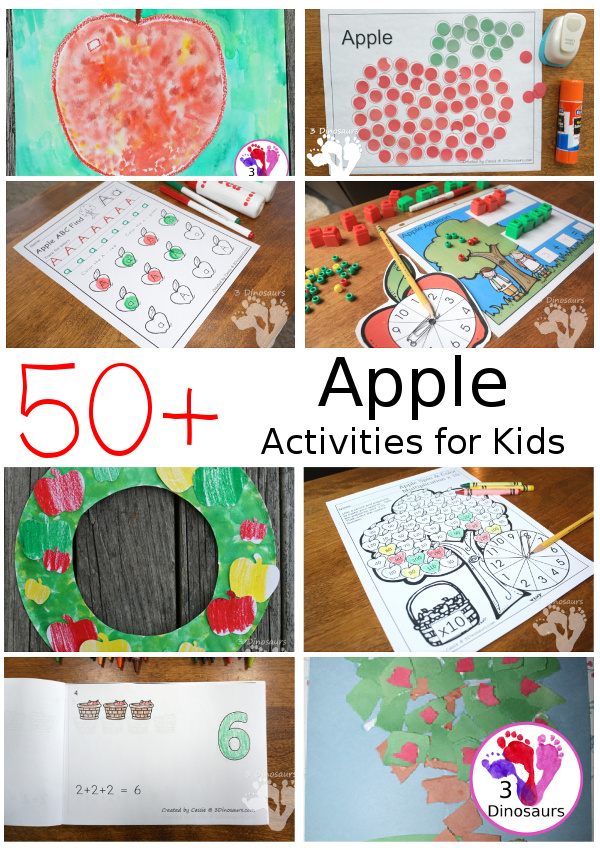 Apple Activities & Printables - 3Dinosaurs.com