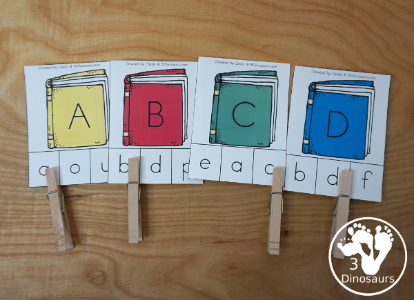 Book Activity Pack: ABCs - easy to use no-prep pages for finding letters with two options - 3Dinosaurs.com