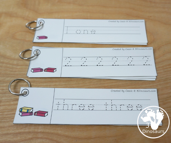 Book Activity Pack: Numbers - tracing strips for numbers 0 to 10 with three options for the tracing. - 3Dinosaurs.com