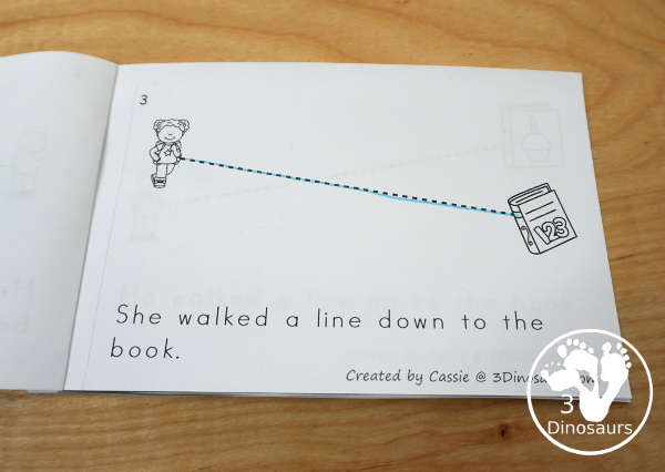 Book Activity Pack: Prewriting - with prewriting in an easy reader book that kids can read and trace over and over  - 3Dinosaurs.com