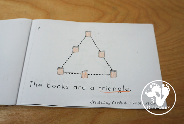 Book Activity Pack: Shapes - an easy reader book with all 9 shapes that kids can read and trace - 3Dinosaurs.com