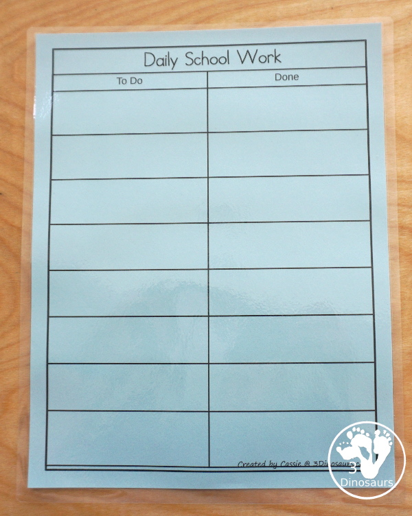 Free Daily Visual School Schedule for Remote, Hybrid, or At Home Learning - with three schedules, visual cards and time cards to use with the sets with a mix of ways to use the schedules - 3Dinosaurs.com