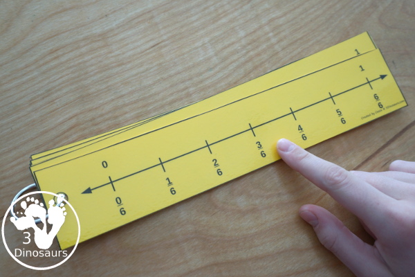 Fraction Number Line Bookmarks - a great hands-on math tool to help kids see fractions on a number line. You have 2, 3, 4, 5, 6, 8, 10, 12 for fraction numbers - 3Dinosaurs.com