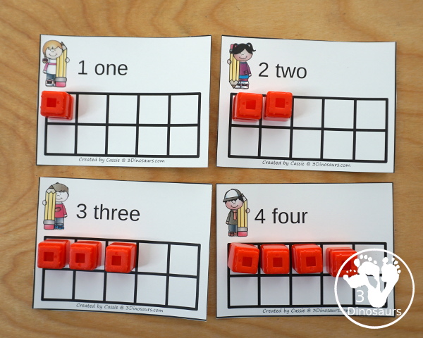 No-Prep & Hands-On School Themed Weekly Packs for Kindergarten with 5 days of activities to do  with hands-on and no-prep that match up for each day  with addition, subtraction, sight words and CVC words - 3Dinosaurs.com