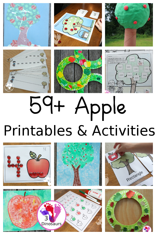 Apple Activities & Printables - 3Dinosaurs.com