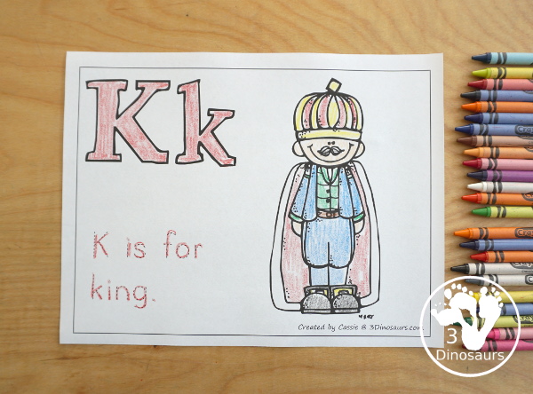 Free Romping & Roaring JKL Review Pack - with letter j, letter k, and letter l printables for reviewing the three letters with tracing, puzzles, coloring pages, finger puppets, game and more- 3Dinosaurs.com