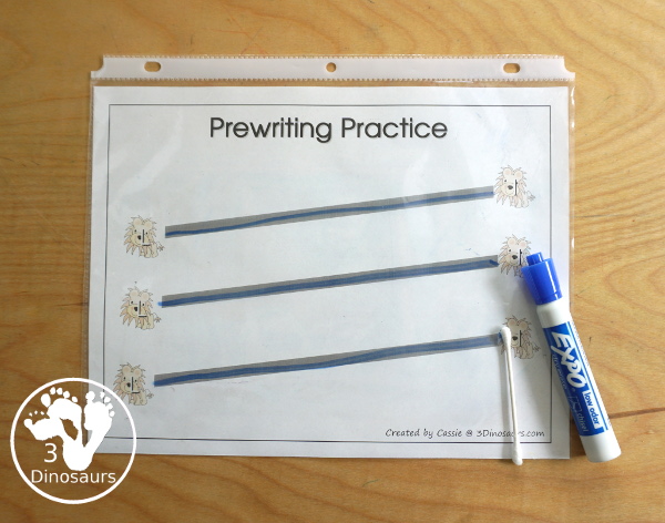 Free Romping & Roaring L Pack Letter Pack: L is for Lion - a letter l pack that has prewriting, finding letters, tracing letters, coloring pages, shapes, puzzles and more - 3Dinosaurs.com