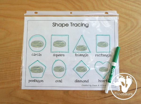 Free Romping & Roaring W Pack: Letter W is for Watermelon  - a letter W pack that has prewriting, finding letters, tracing letters, coloring pages, shapes, puzzles and more - 3Dinosaurs.com