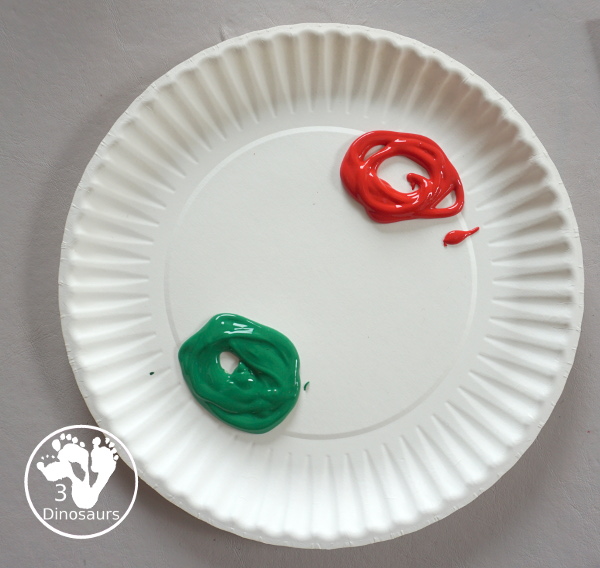 Paper Roll Painted Apple Tree - a simple apple painting for kids for a fun apple craft you can make during the fall. It is a great mixed media painting as well. - 3Dinosaurs.com