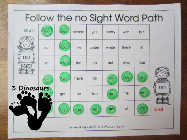 Romping & Roaring Primer Sight Words: Sight Word Word Search- 3Dinosaurs.com