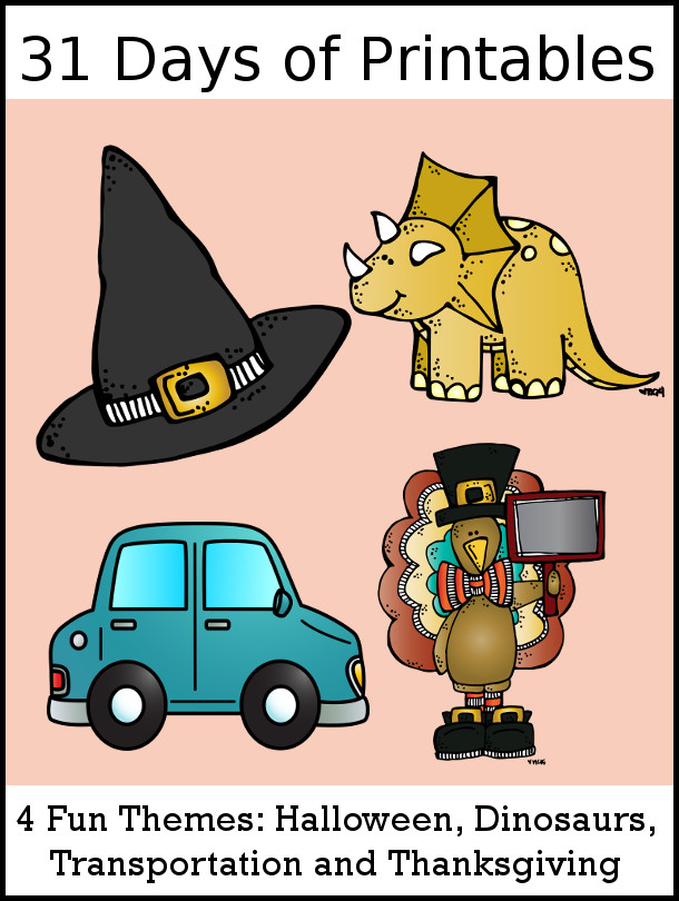 31 Day of Pritnables - 3Dinosaurs.com