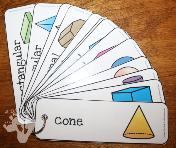 Free 3D Shape Bookmarks - 14 different 3D shapes - 3Dinosaurs.com