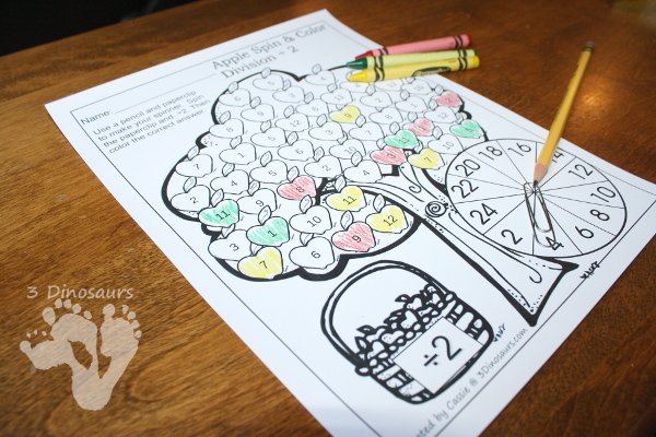 Apple Themed Multiplication and Division with no prep and hands on activities $ - 3Dinosaurs.com