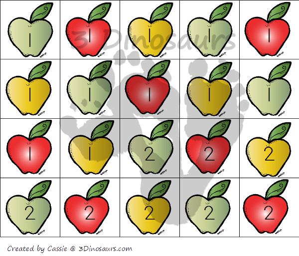 Free Apple Themed Place Value Activity - ones through hundred billion with hands on mats and sheets to record information - 3Dinosaurs.com