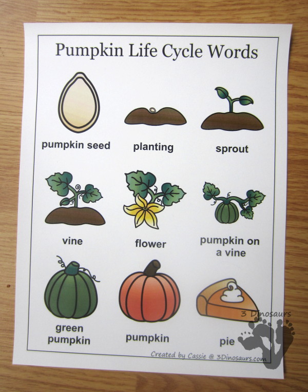 Pumpkin Easy Reader Set-  $ 4 different book options plus reading strips that match 2 of the books - 3Dinosaurs.com