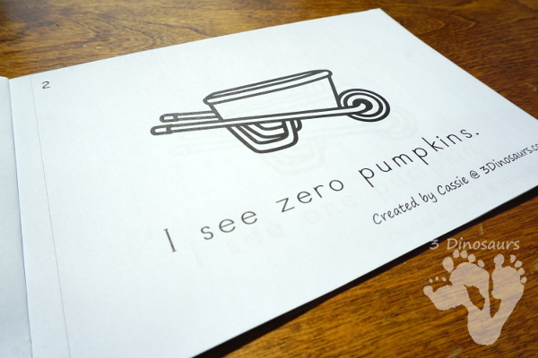 FREE Pumpkin Number Counting Book For Kids - numbers 0 to 10 - 3Dinosaurs.com