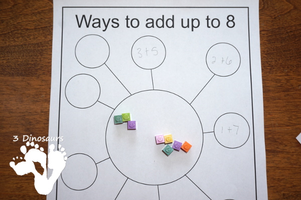 FREE Fun And Easy To Use: Ways To Add Up To 20 - 2 types of printable 44 pages total - 3Dinosaurs.com