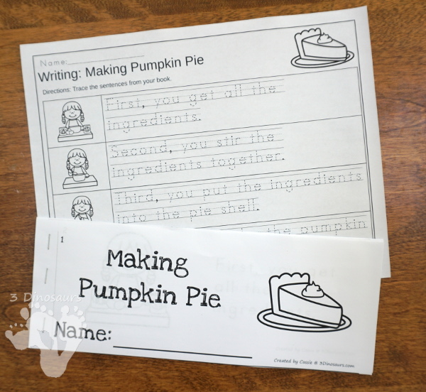 Sequencing Cards Set for Fall - 3 new sets for Making Applesauce, Making Pumpkin Pie and Sunflower Lifecycle - with clip cards, task cards, no-prep worksheets and easy reader books $ - 3Dinosaurs.com
