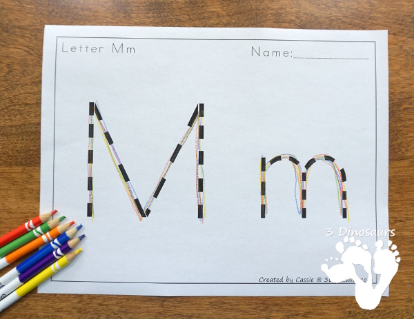 Free ABC Letter Tracing - all 26 letters of the alphabet with uppercase and lowercase letters together - 3Dinosaurs.com