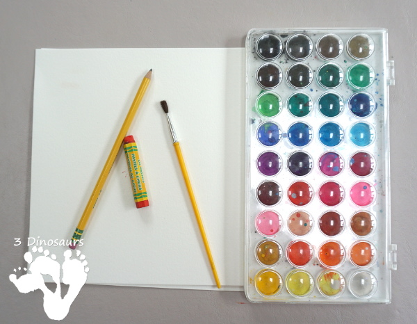  Apples Watercolor Process Art - fun and easy art project to do with kids to learn about watercolors spreading in water - 3Dinosaurs.com