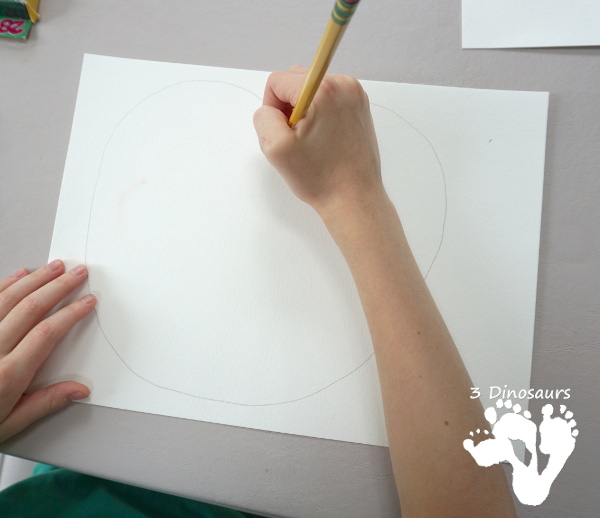  Apples Watercolor Process Art - fun and easy art project to do with kids to learn about watercolors spreading in water - 3Dinosaurs.com